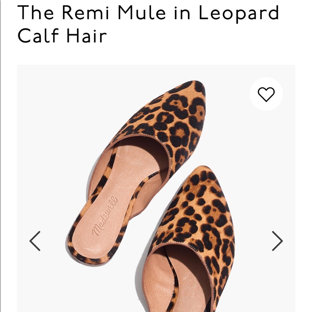Madewell Remi Mule in Leopard Calf Hair